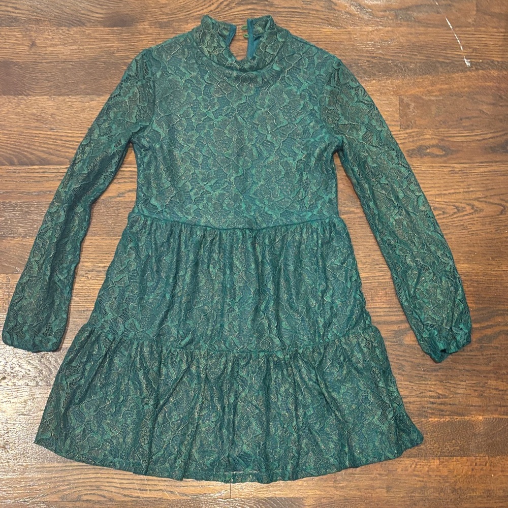 Art Class Teal Lace Kids Dress